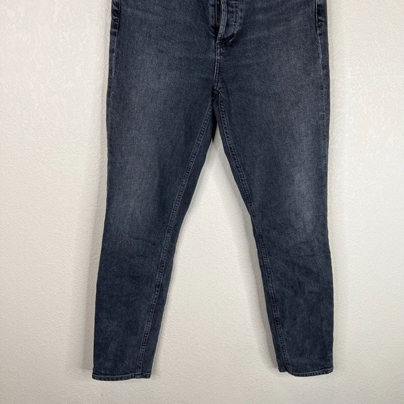 Agolde Nico Jean Virtue Black High Rise Slim Fit Denim Button Fly Womens Size 25 - Picture 4 of 13